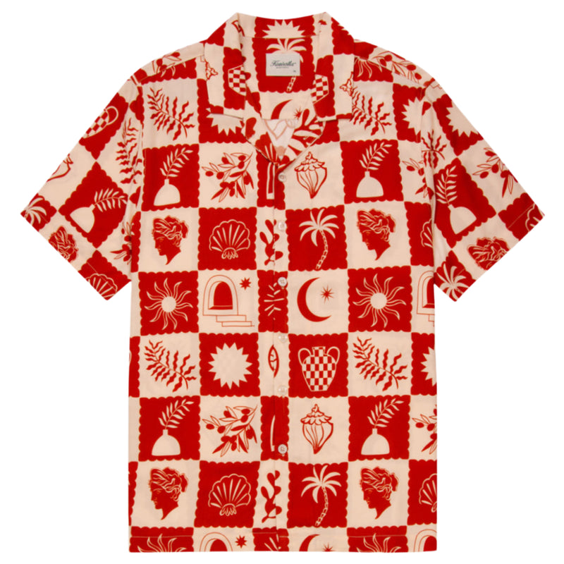Mediterranean Rust Beach Shirt