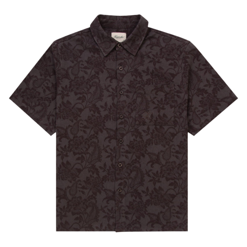 Charcoal Jacquared Linen Shirt