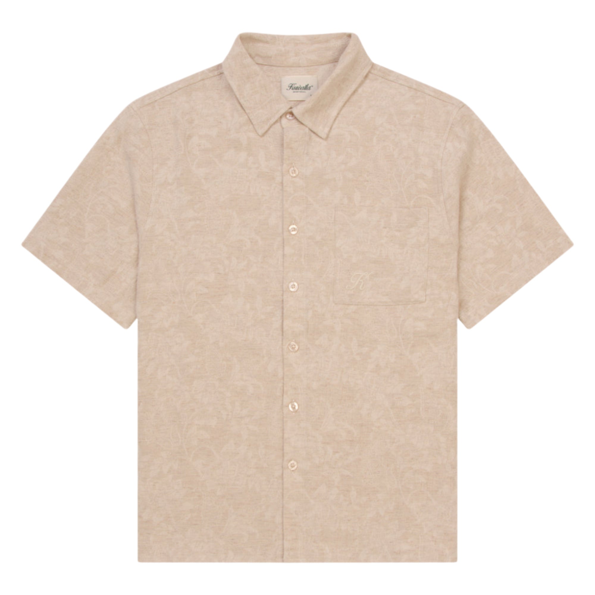 Natural Jacquared Linen Shirt