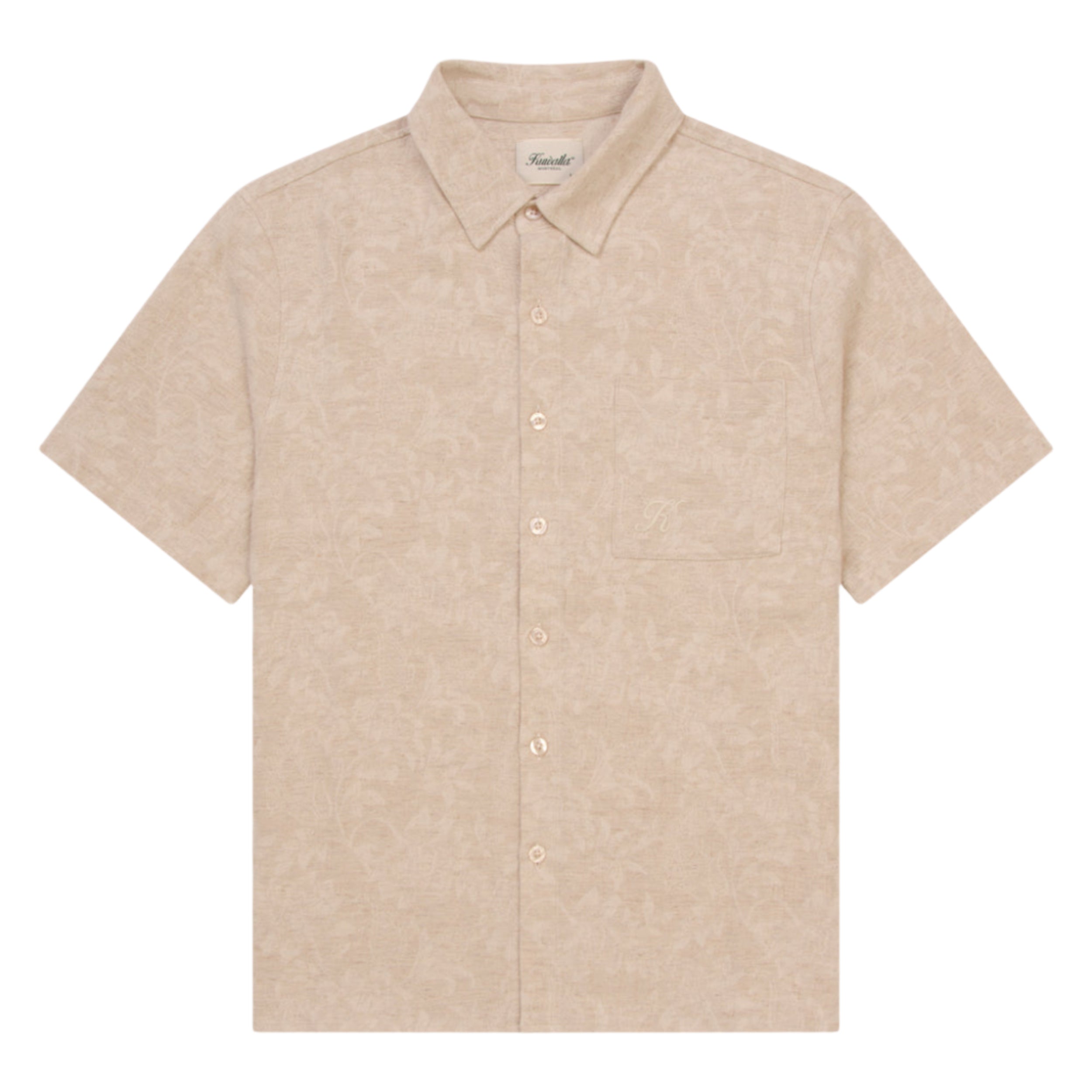 Natural Jacquared Linen Shirt