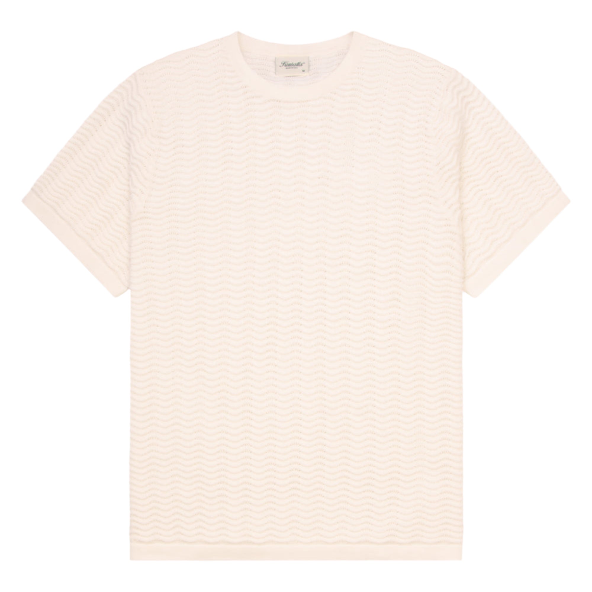 Flat White Wave Knit Tee