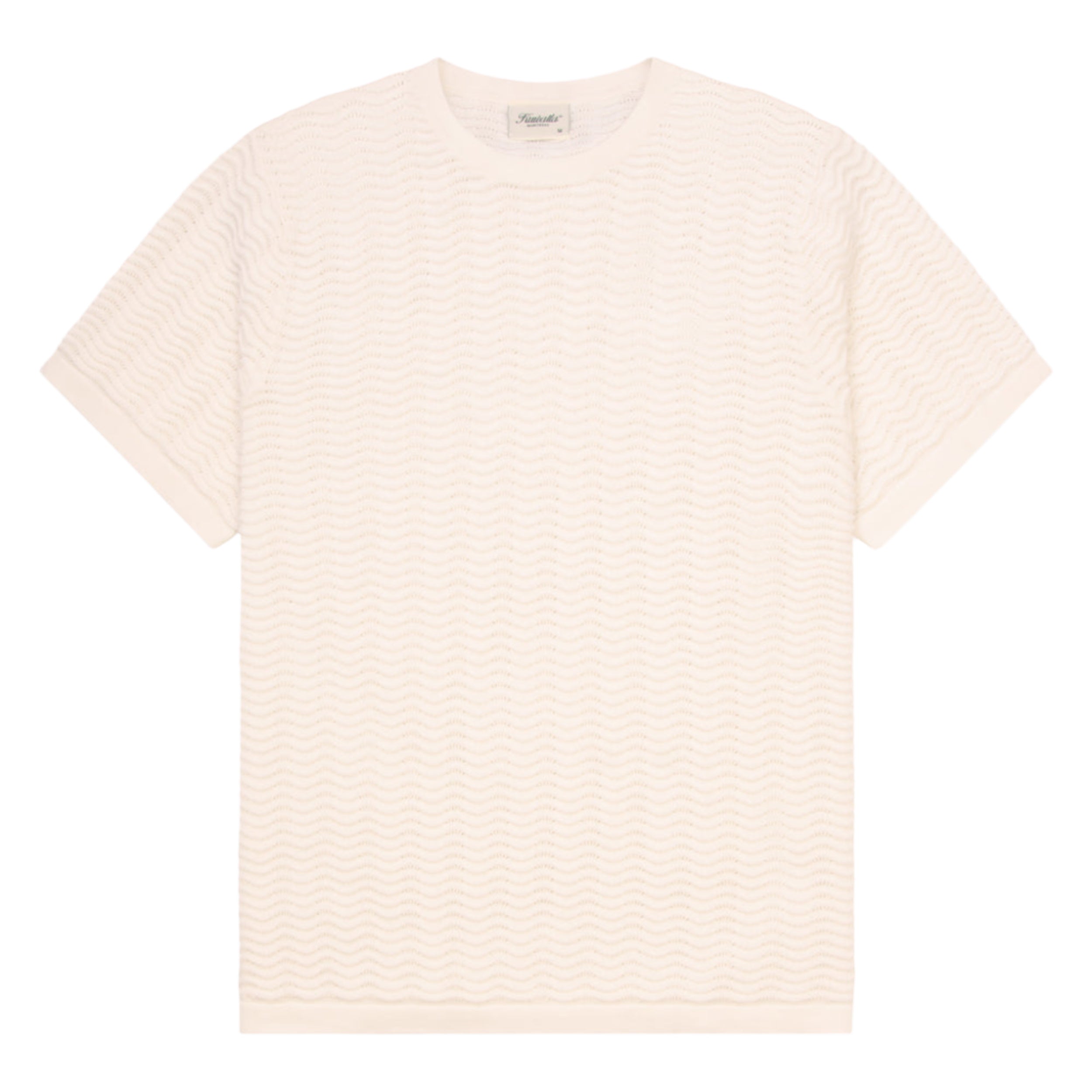 Flat White Wave Knit Tee