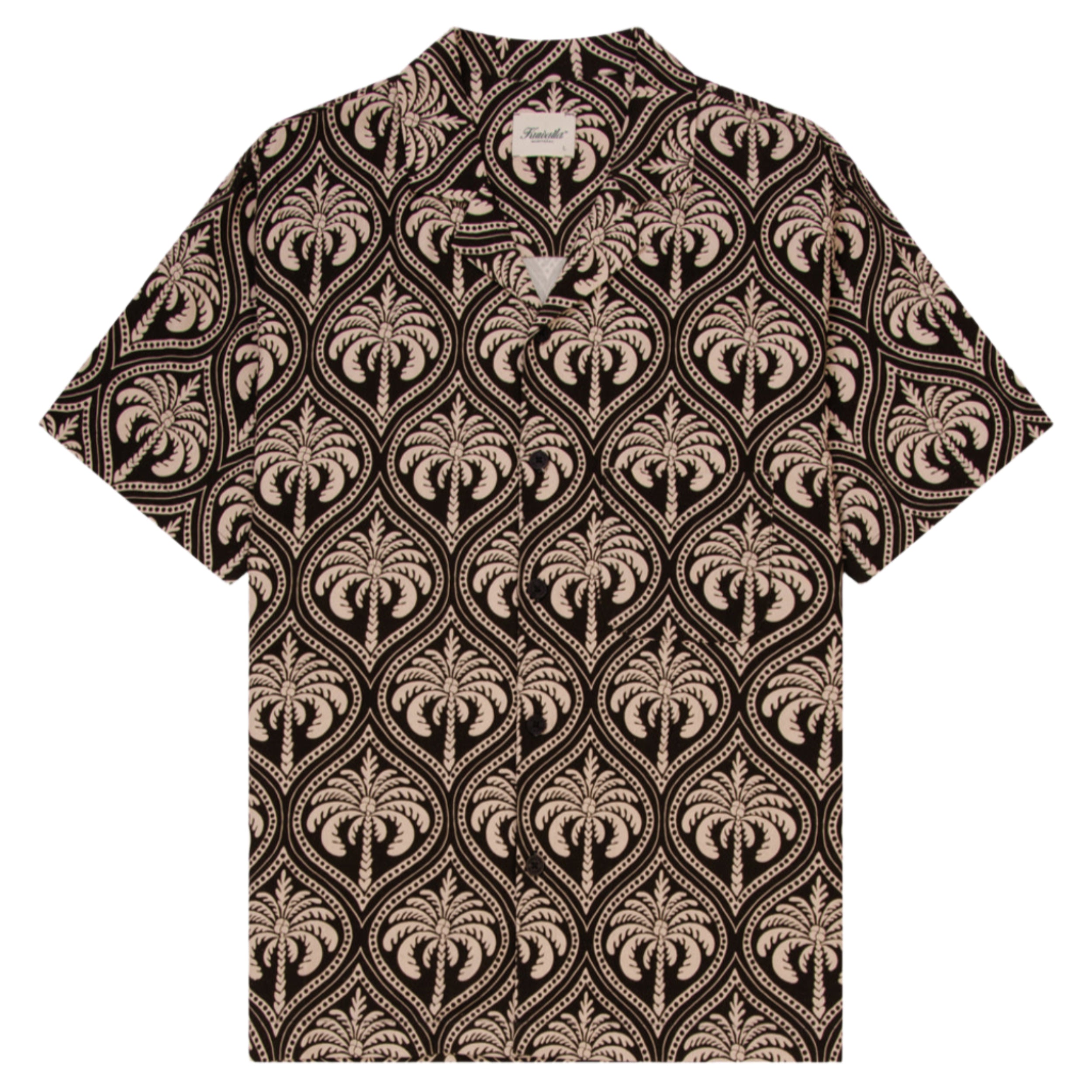 Damask Palm Linen Printed Yacht Shirt 2.0