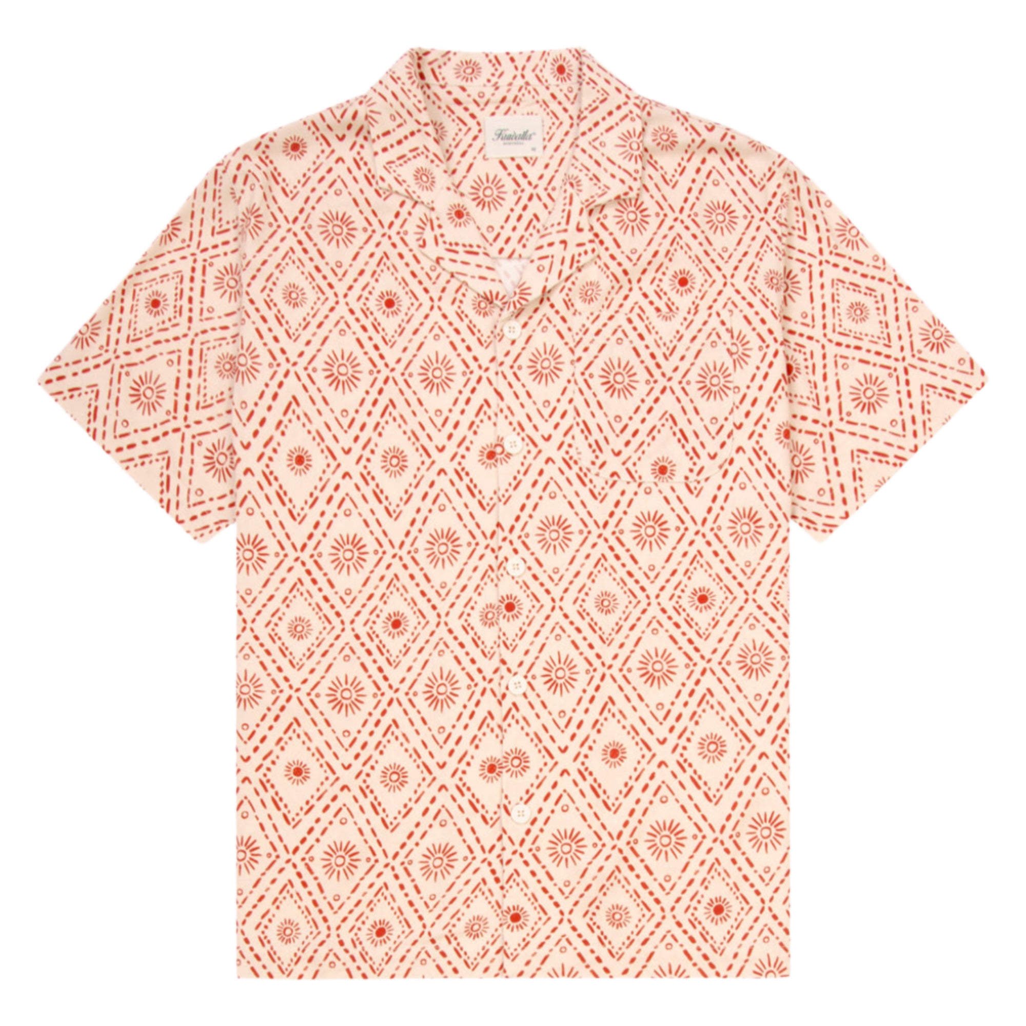 Geometric Sun Linen Printed Yacht Shirt 2.0