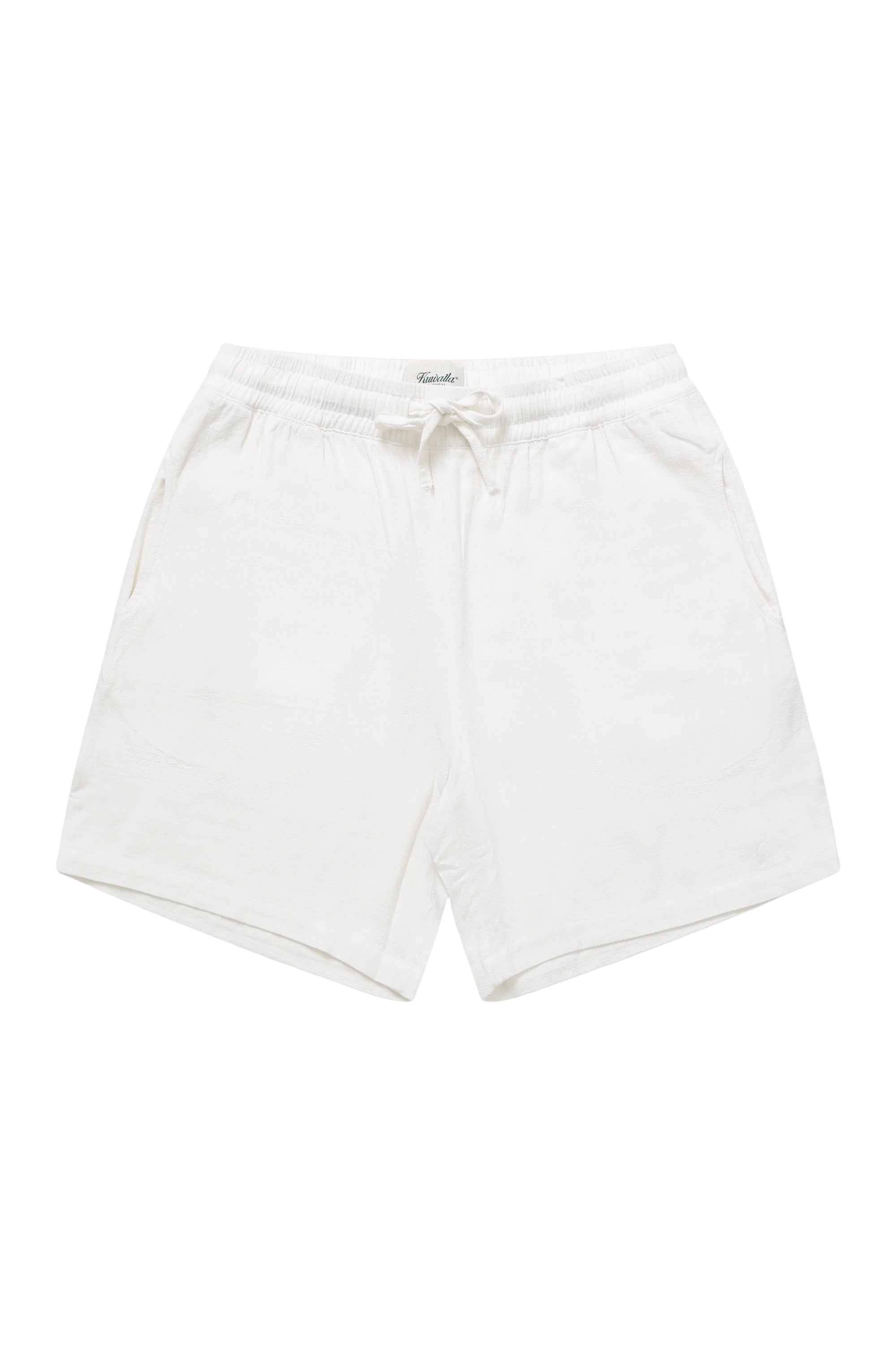 Short en lin - Blanc plat