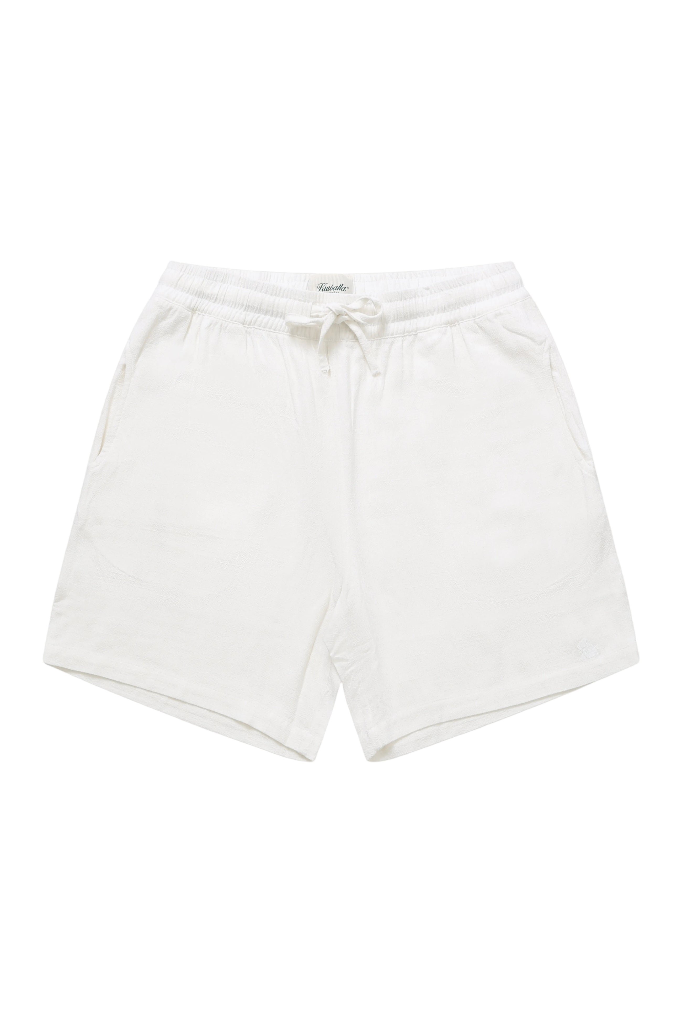 Short en lin - Blanc plat