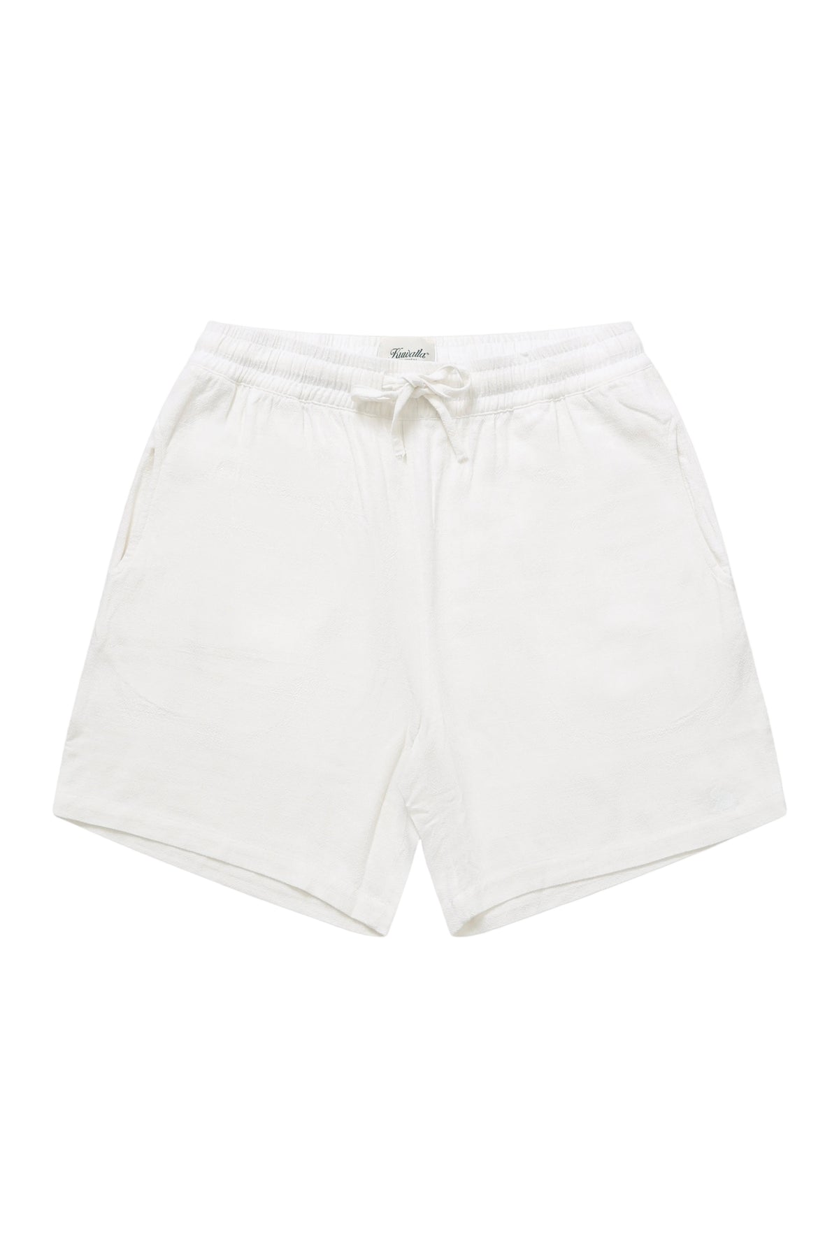 Short en lin - Blanc plat