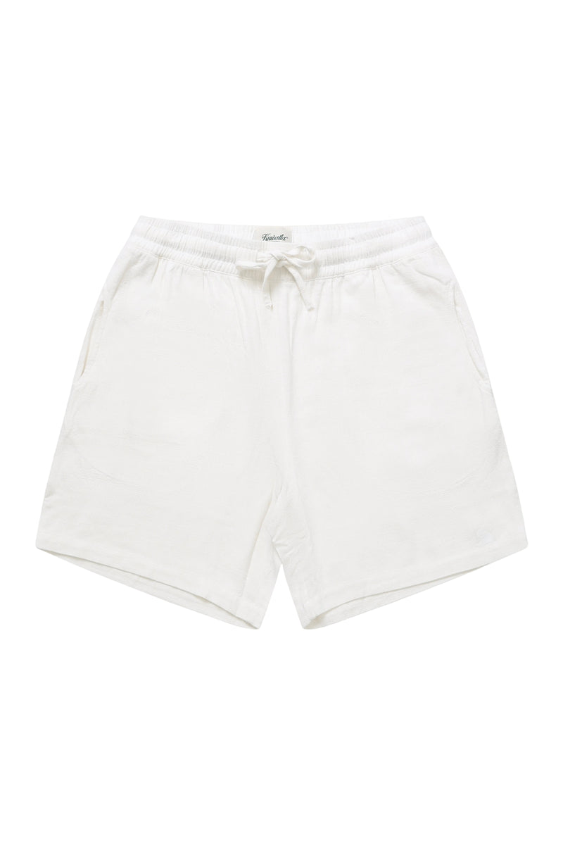 Short en lin - Blanc plat