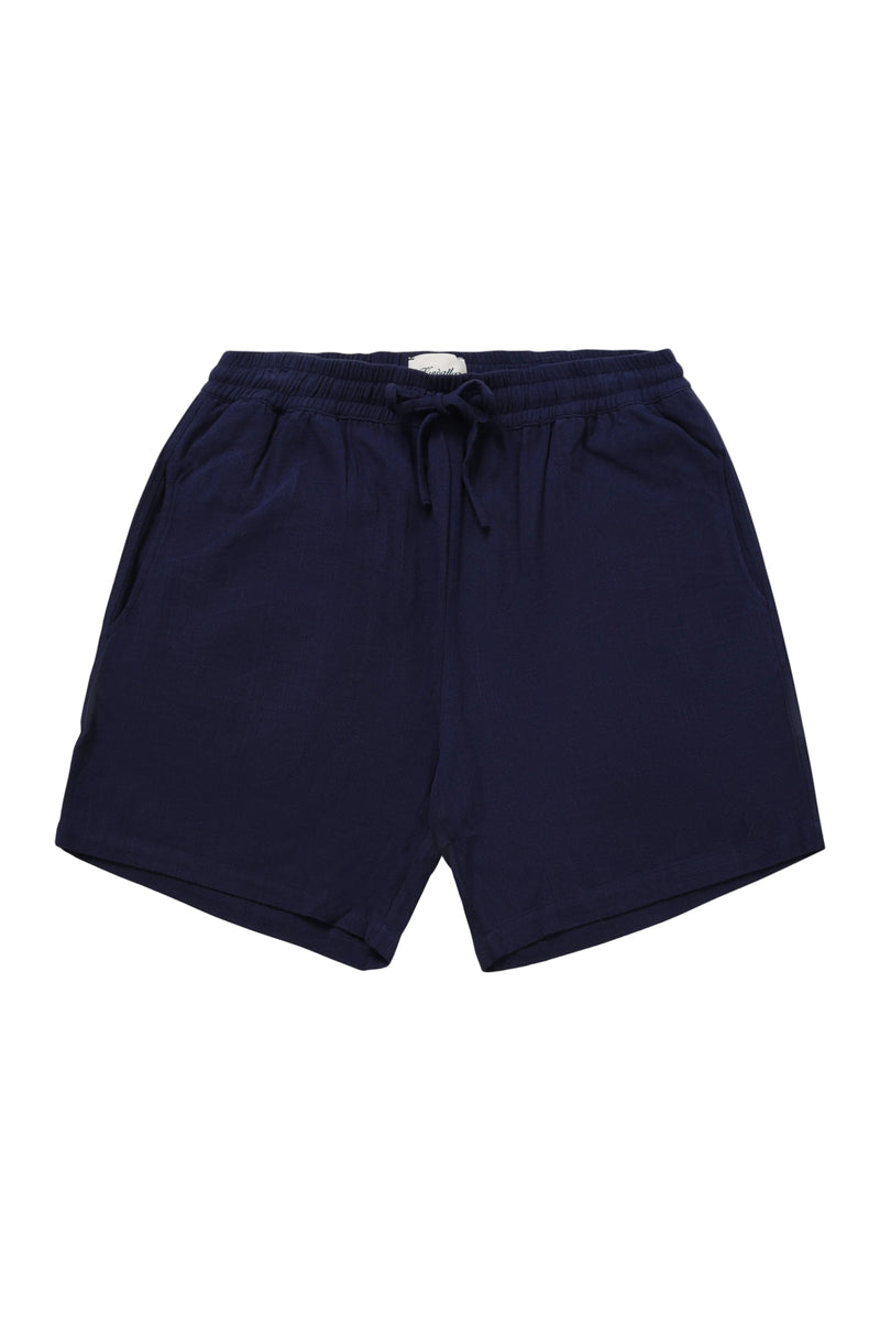 Short en lin - Bleu marine