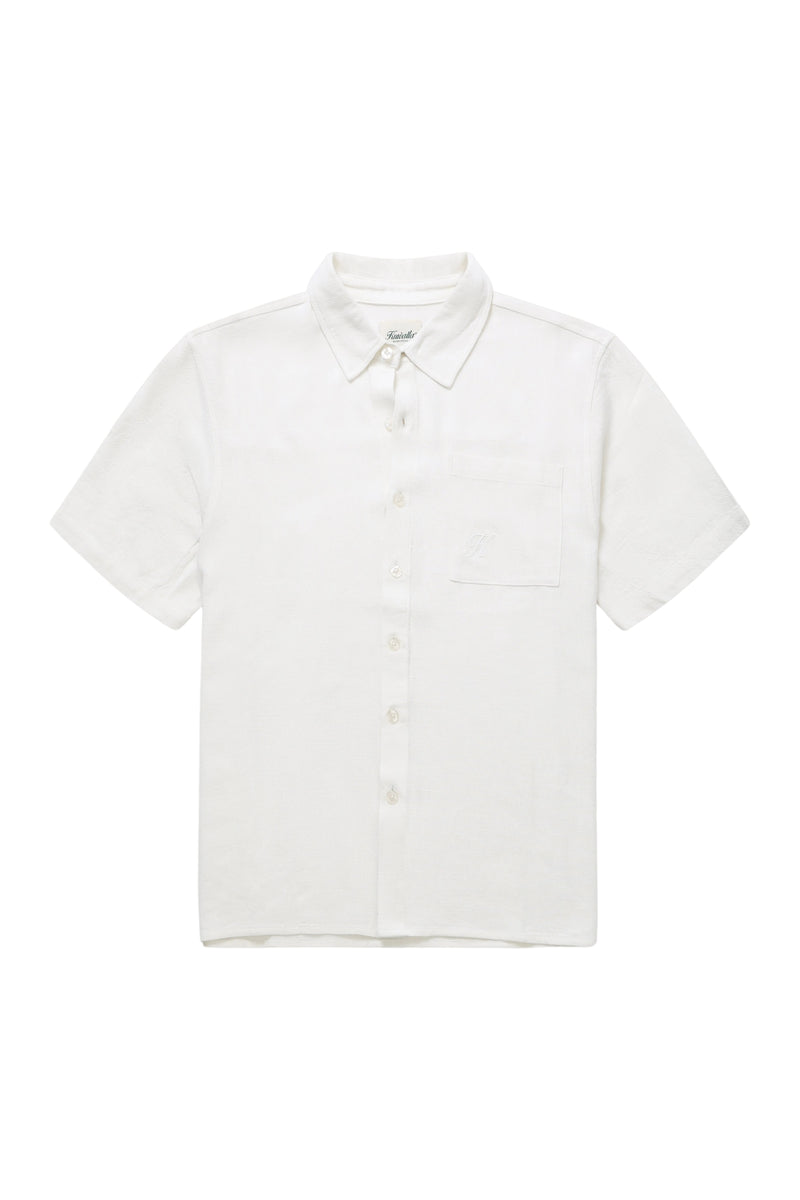 Chemise en lin - Blanc plat