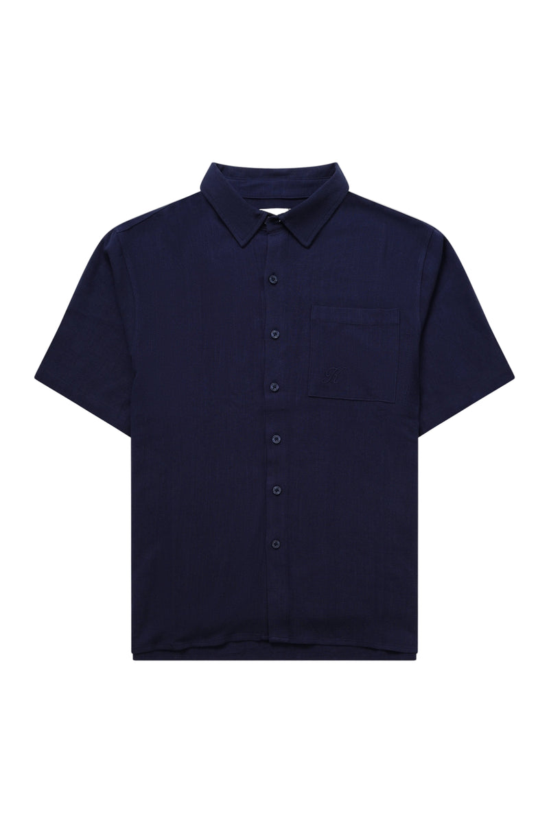 Chemise en lin - Bleu marine