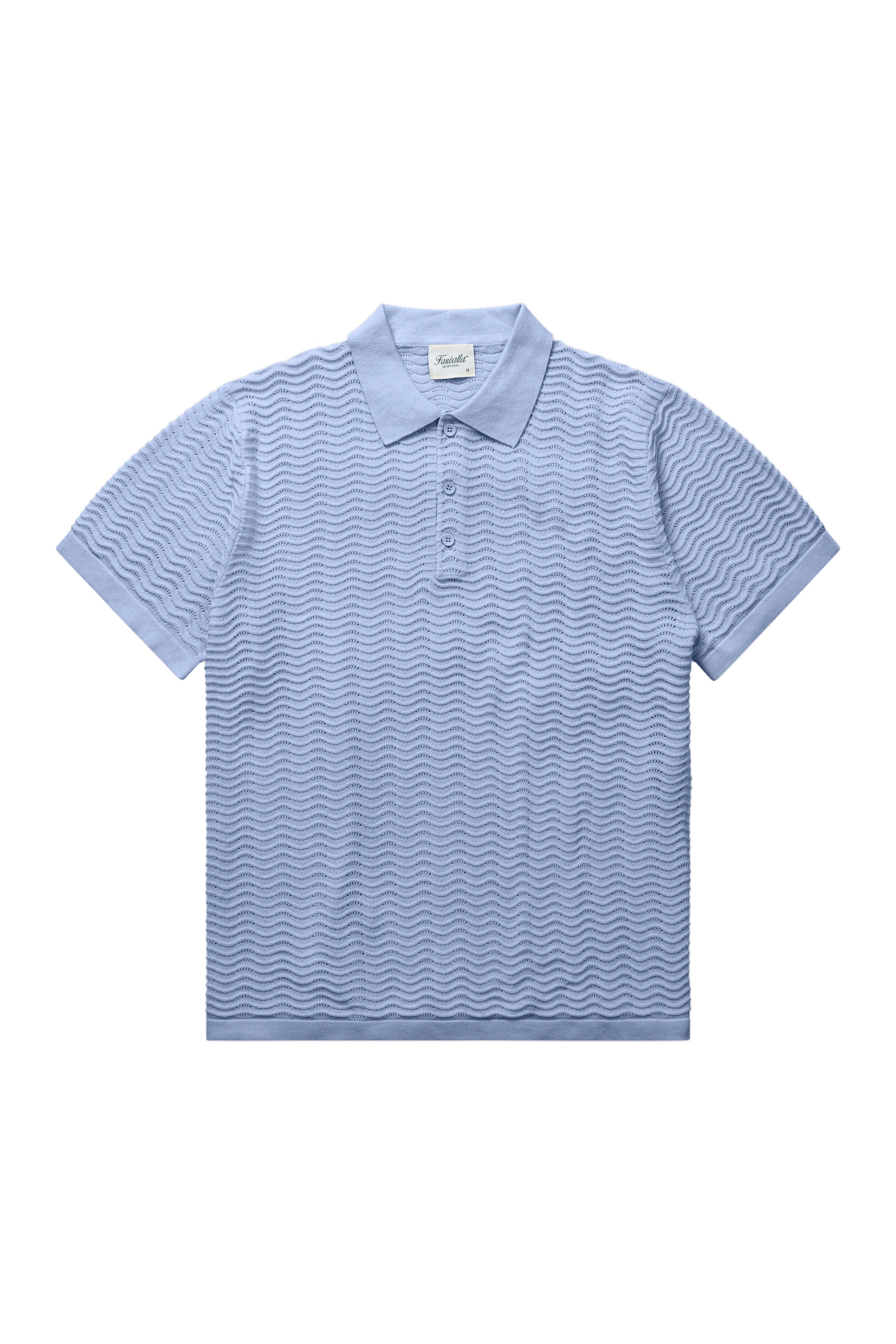 Polo à maille ondulée - Délavé à la pluie
