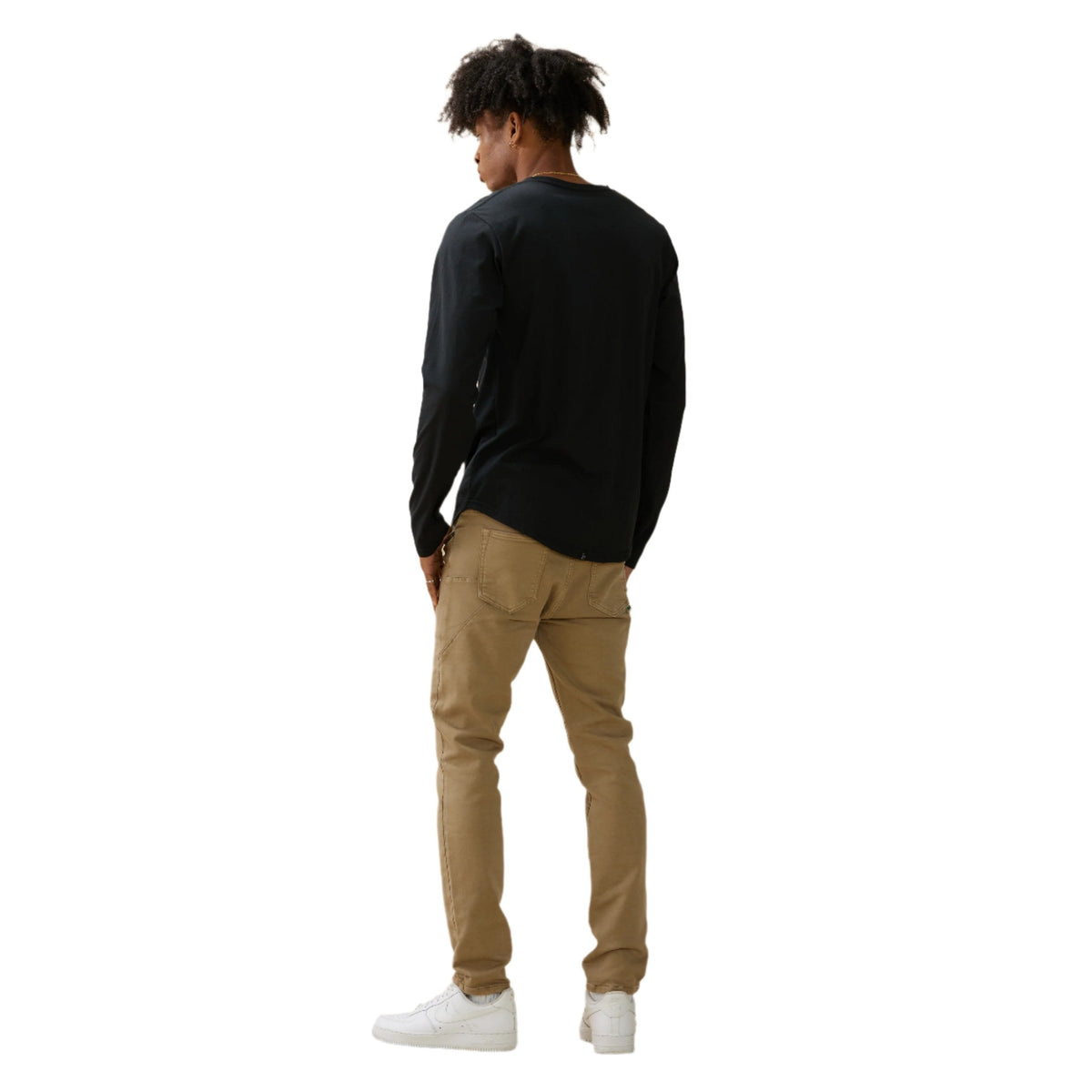 Black Long Sleeve Eazy Scoop Tee-3