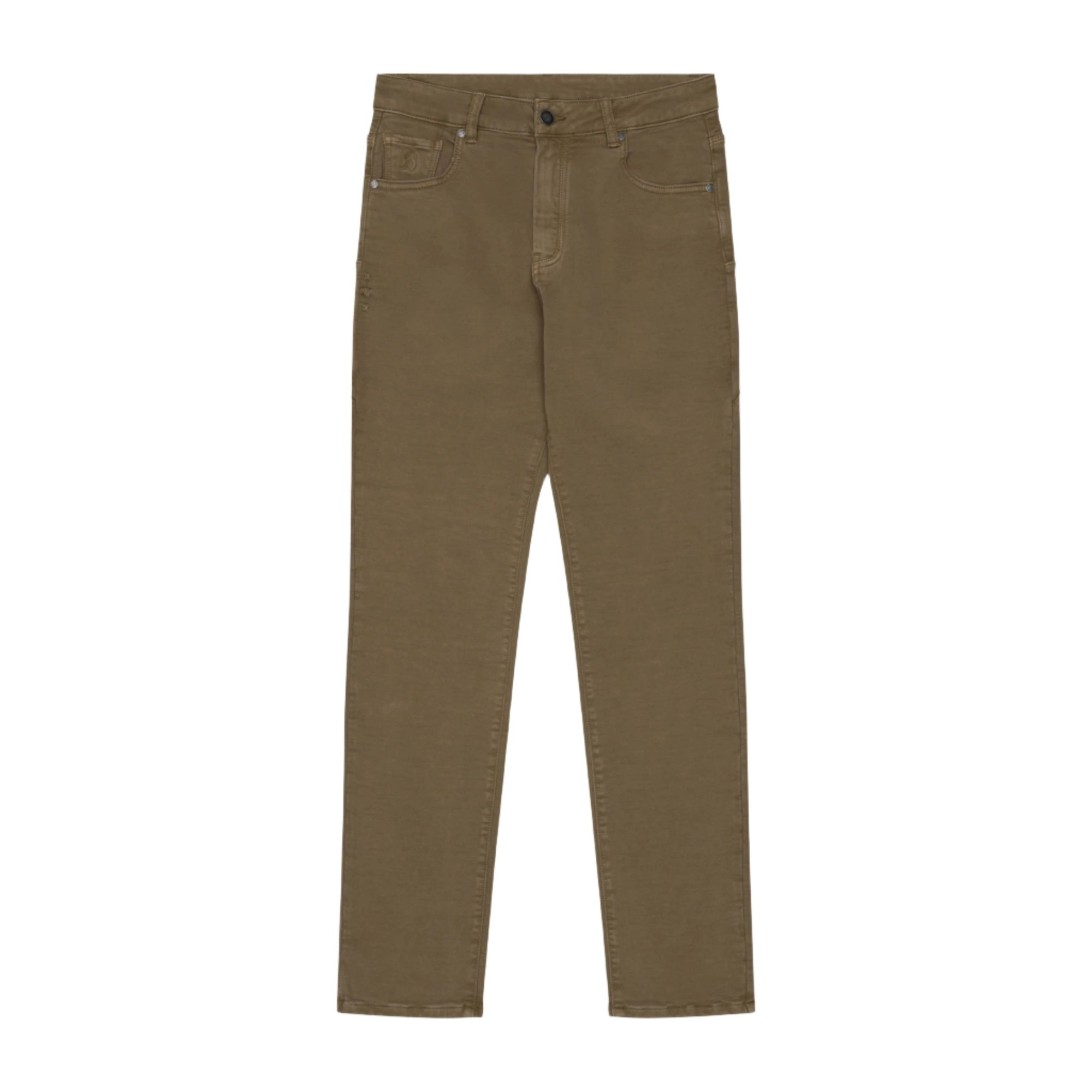 Taupe Super Stretch Knit Denim - Slim