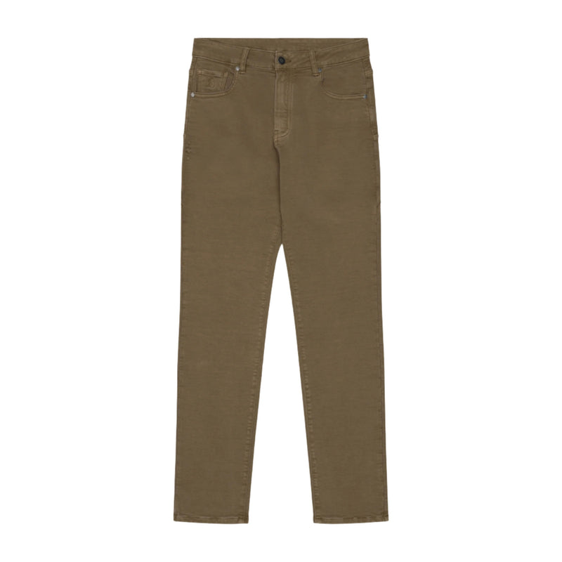 Taupe Super Stretch Knit Denim - Slim