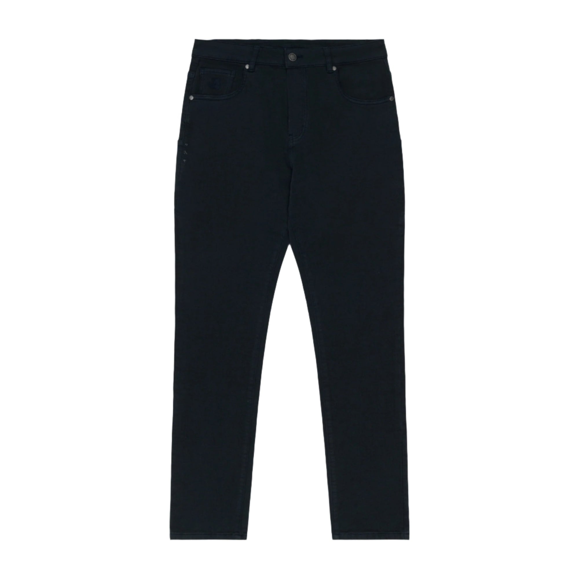 Black Super Stretch Knit Denim - Slim