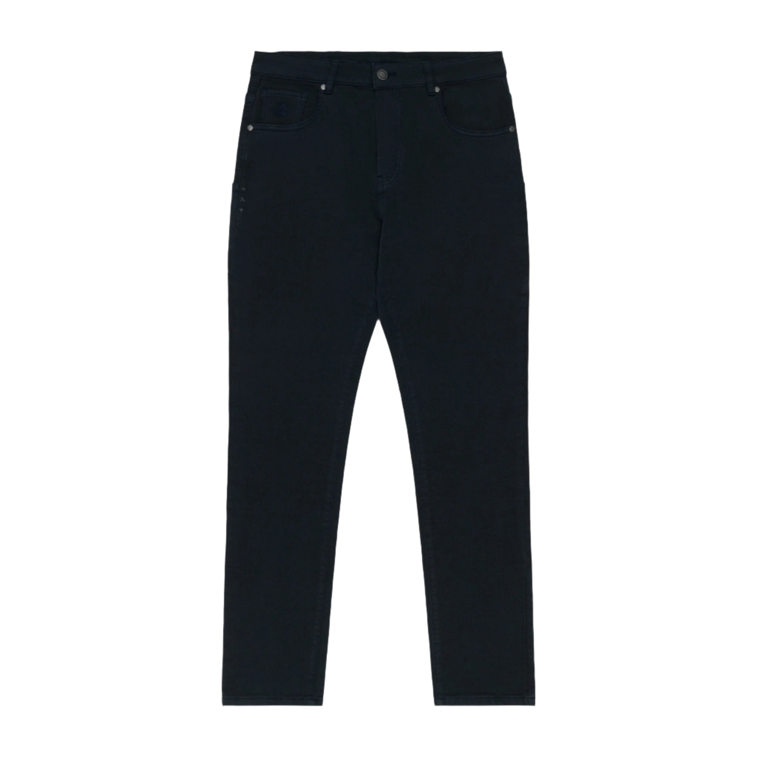 Black Super Stretch Knit Denim - Slim