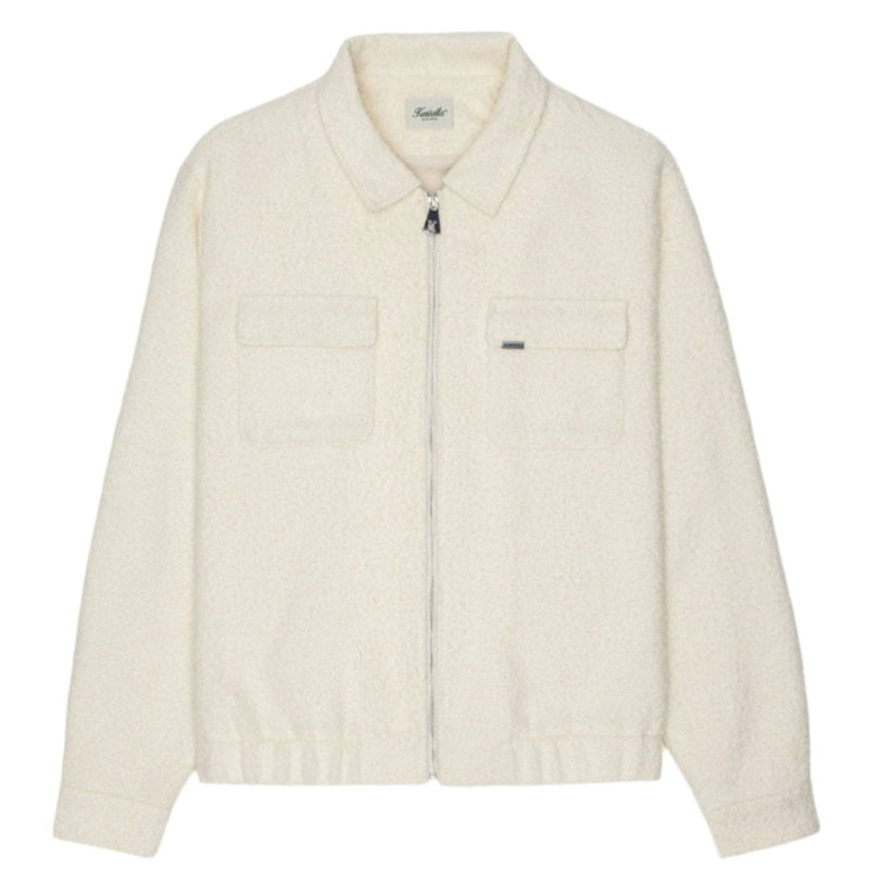 Cream Plush Pocket Overshirt