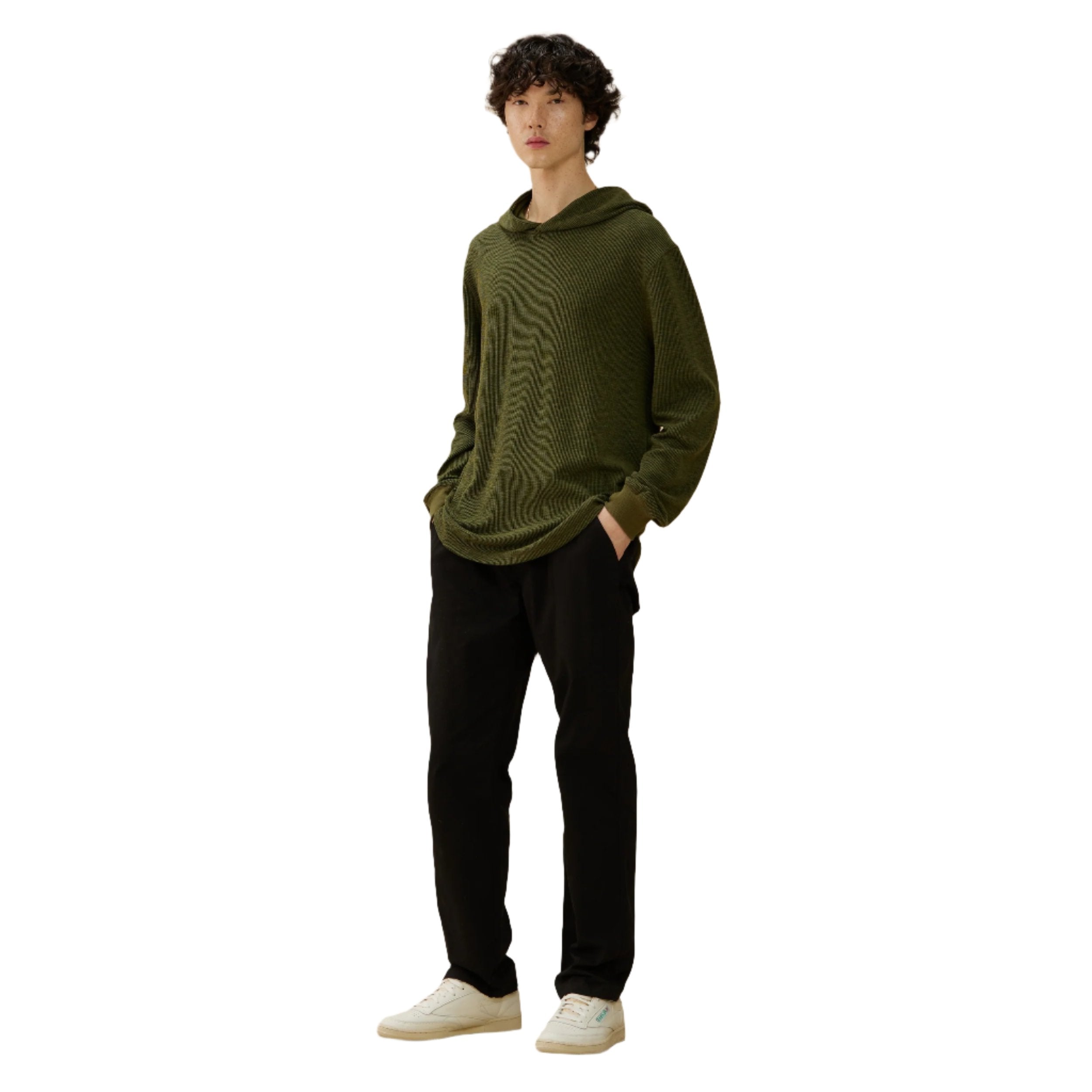 Olive Thermal Hoodie