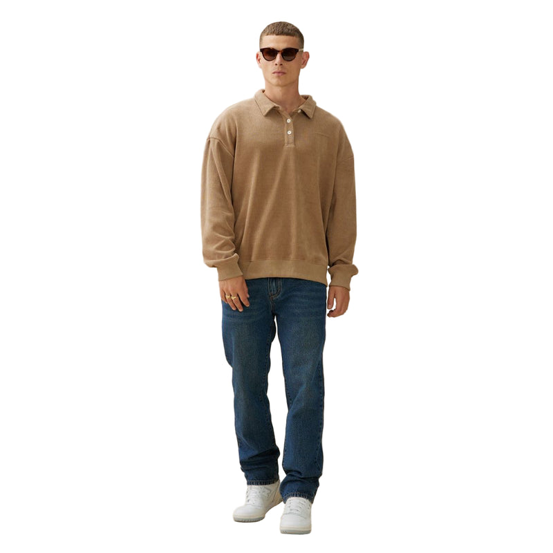 Chenille Polo - Brown