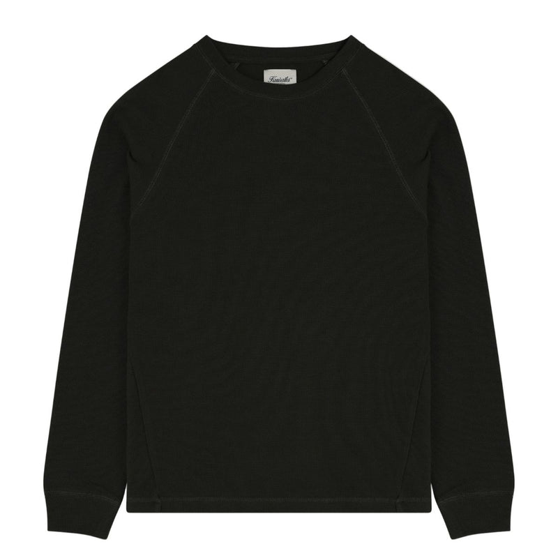 Contrast Waffle Crew - Dark Olive