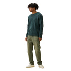 Textured Knit Crew - Pine