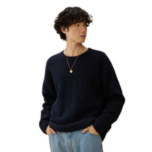 Textured Knit Crew - Black