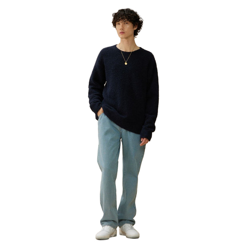 Textured Knit Crew - Black