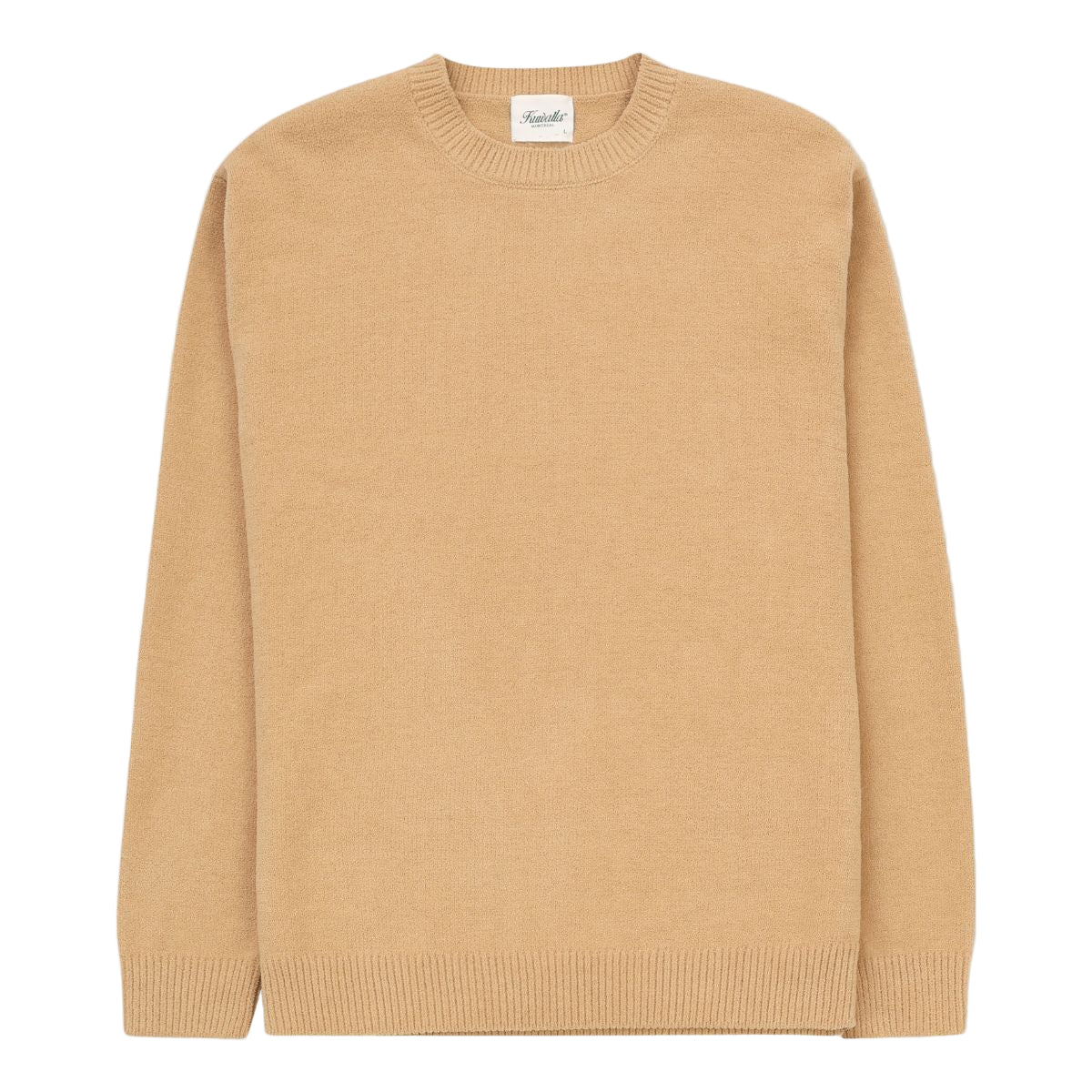 Textured Knit Crew - Caramel