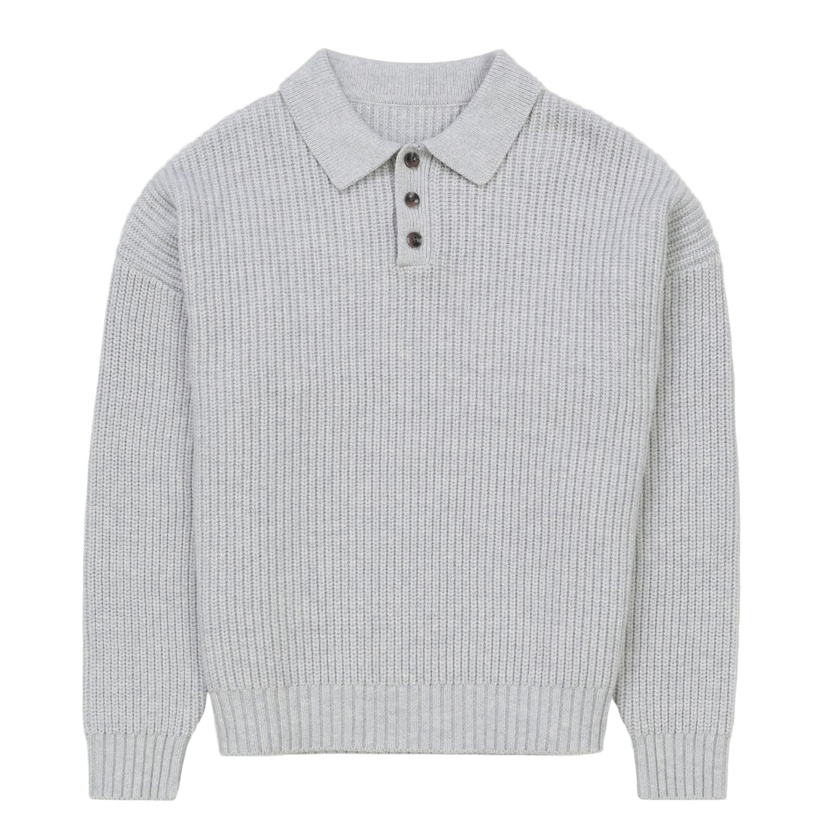 Knitted Polo - Grey