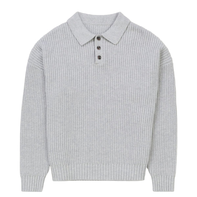 Knitted Polo - Grey