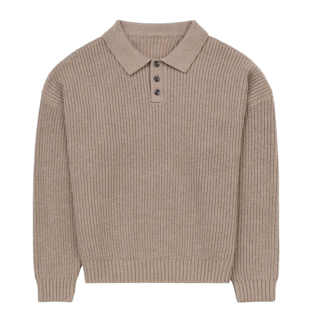 Knitted Polo - Taupe