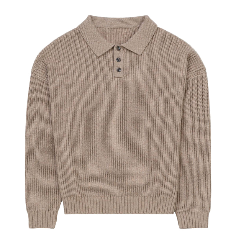 Knitted Polo - Taupe
