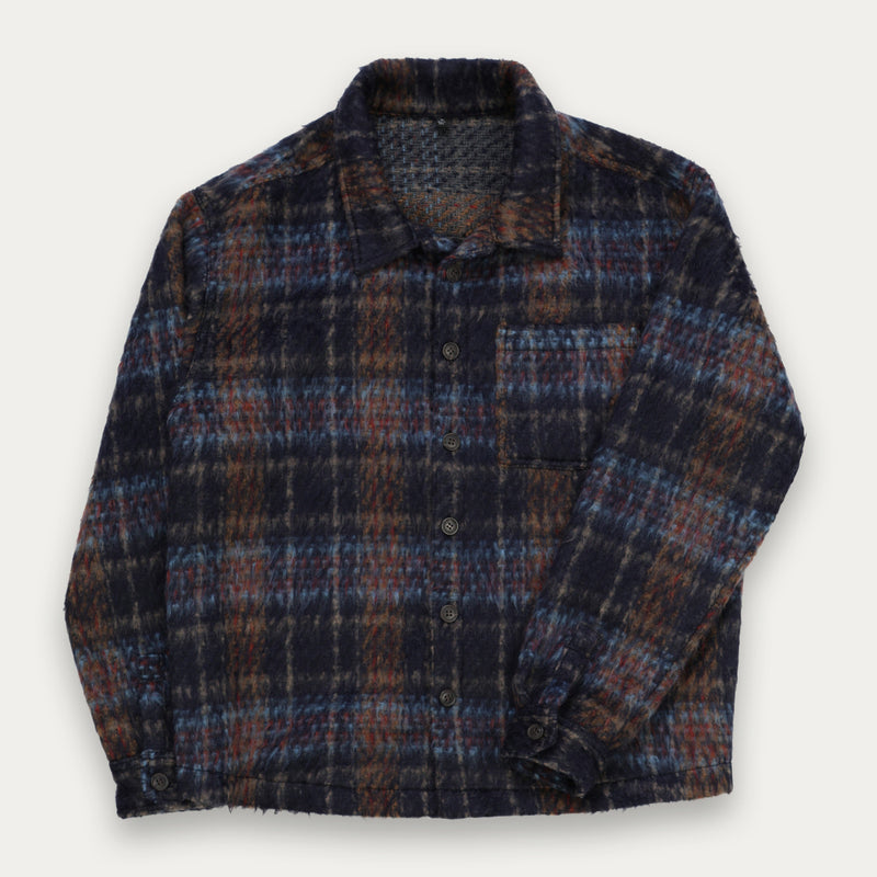 Faux Mohair Shirt - Navy