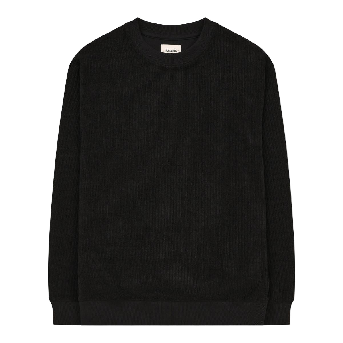 Wide Rib Crew Neck - Black