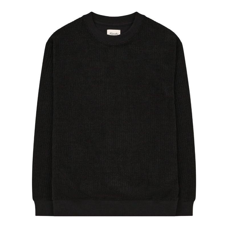 Wide Rib Crew Neck - Black