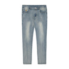 Blue Grey Slim Straight Denim
