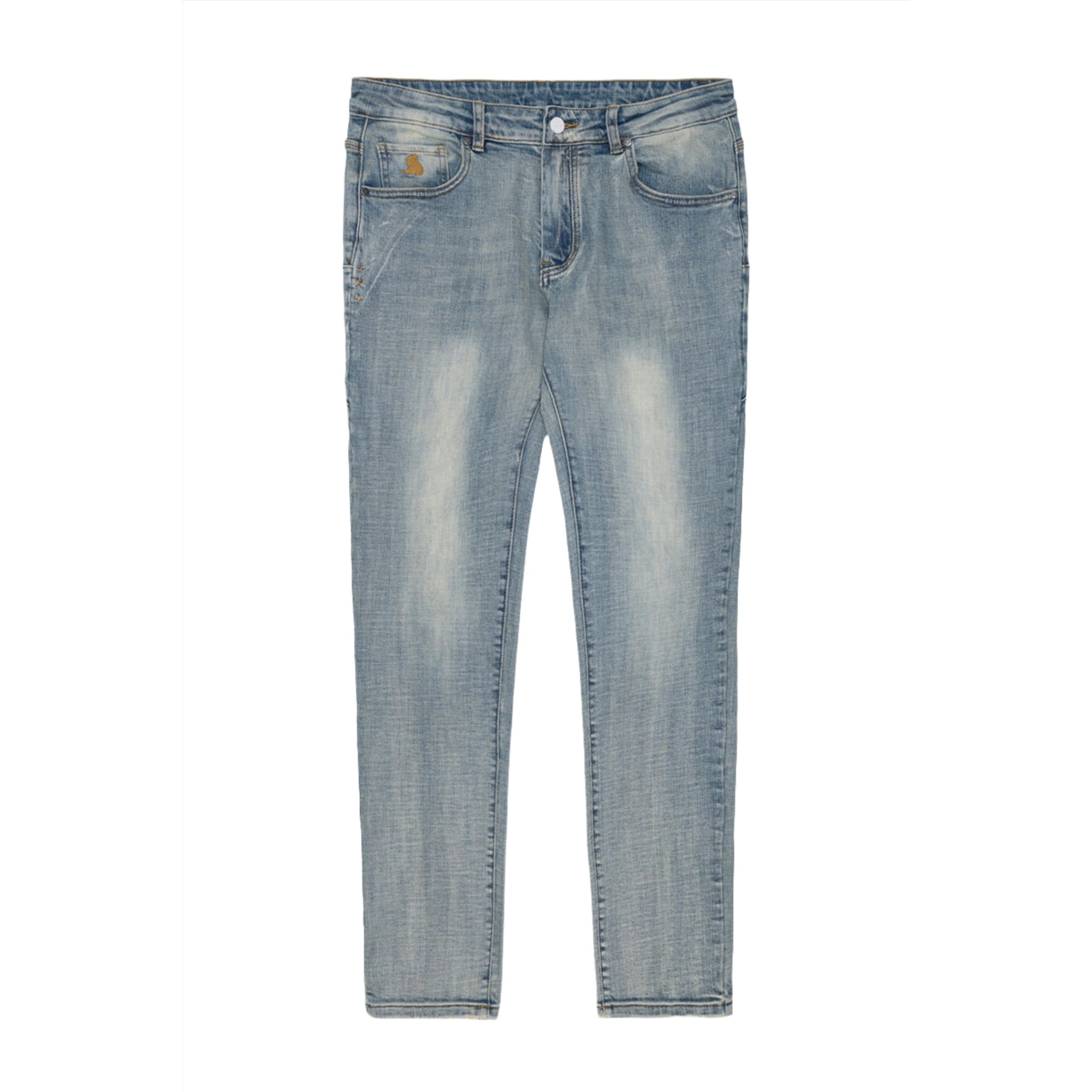 Blue Grey Slim Straight Denim