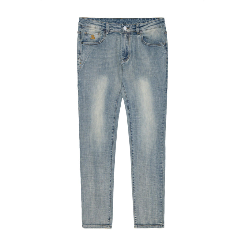 Blue Grey Slim Straight Denim