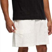 Off White Linen Cargo Short