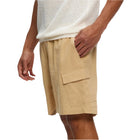 Short cargo en lin beige