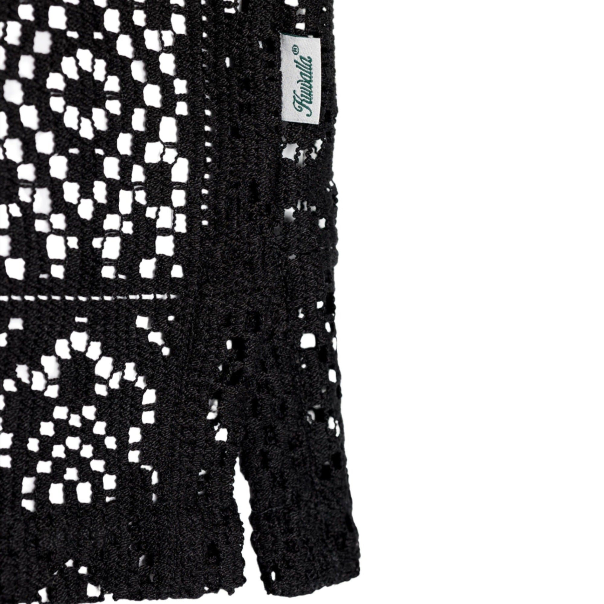 Chemise de yacht en crochet noire