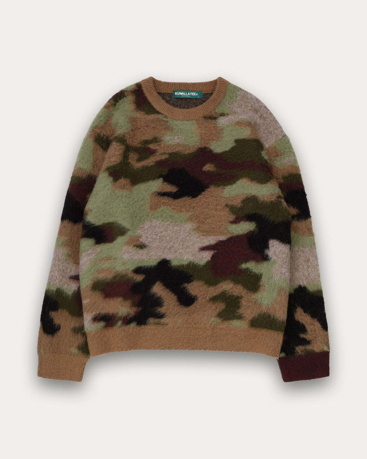 Furry Knit Crew - Camo-1