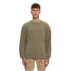 Green Textured Knit Crew