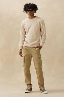 Textured Knit Crew - Beige