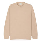 Beige Textured Knit Crewneck