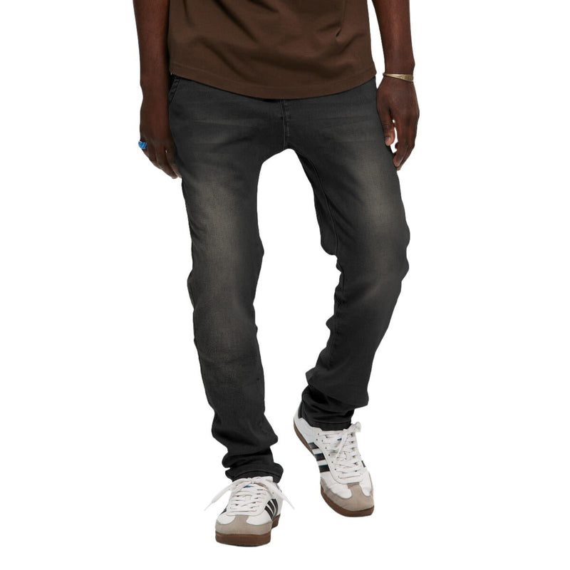 Black Knit Denim Trouser