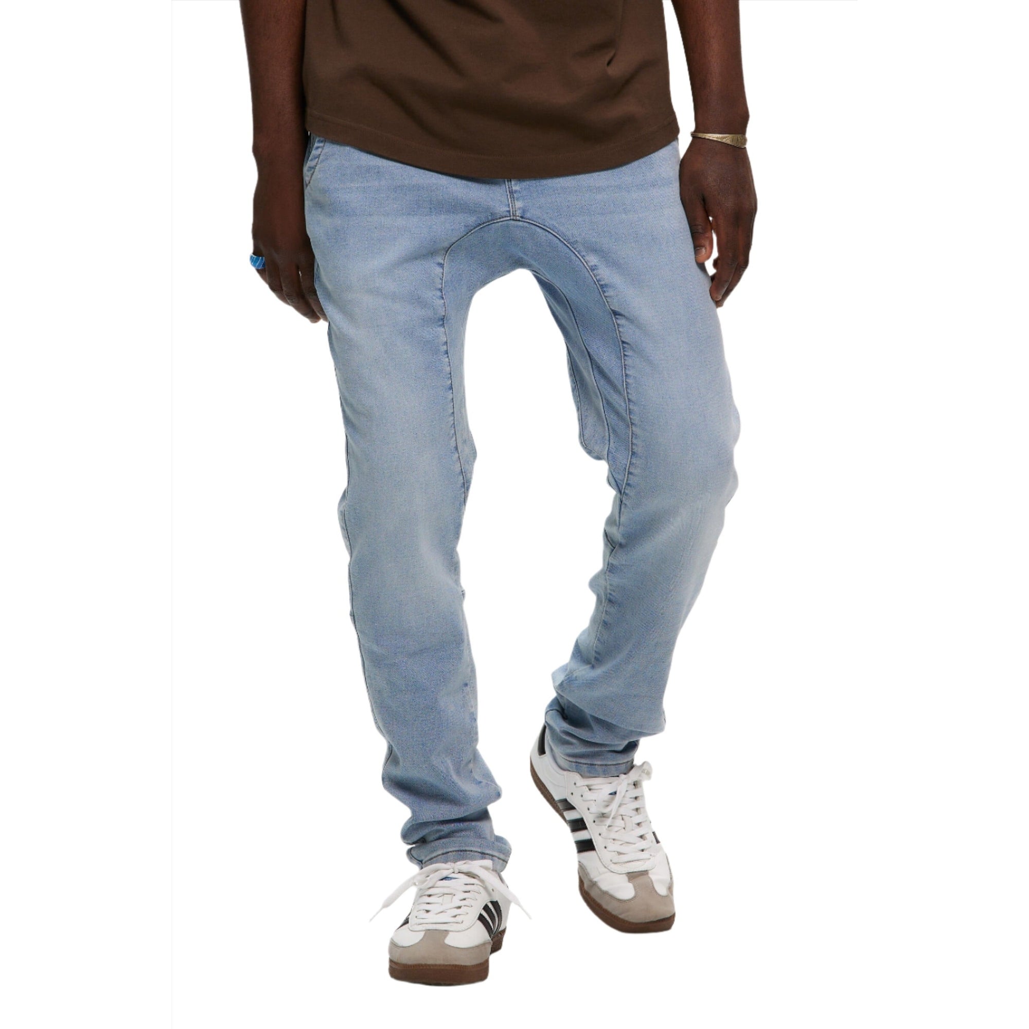 Light Blue Knit Denim Trouser