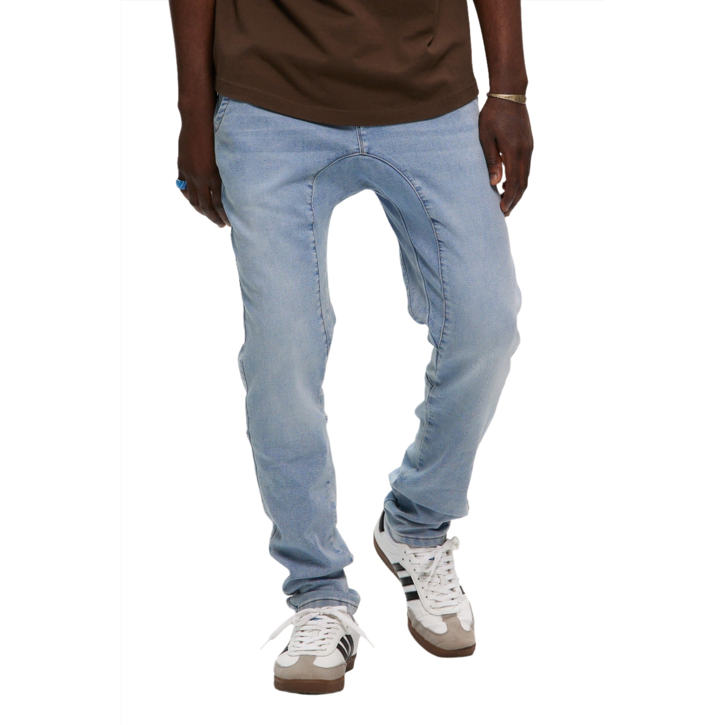 Light Blue Knit Denim Trouser