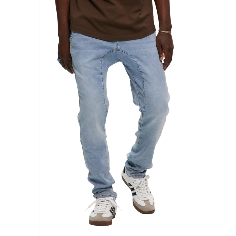 Light Blue Knit Denim Trouser
